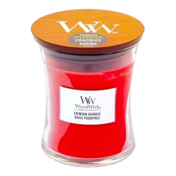 Woodwick Crimson Berries Medium Candle - Geurkaars