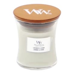 Woodwick Lavender & Cedar Mini Candle - Geurkaars