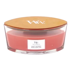Woodwick Melon & Pink Quartz Ellipse Candle - Geurkaars