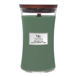Woodwick Mint Leaves & Oak Large Candle - Geurkaars