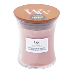 Woodwick Pressed Blooms & Patchouli Medium Candle - Geurkaars