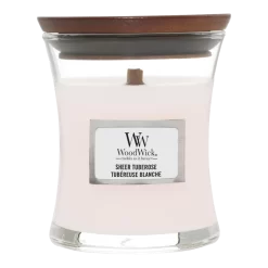 Woodwick Sheer Tuberose Mini Candle - Geurkaars