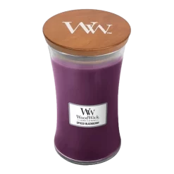 Woodwick Spiced Blackberry Large Candle - Geurkaars