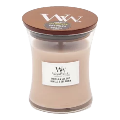 Woodwick Vanilla & Sea Salt Medium Candle - Geurkaars